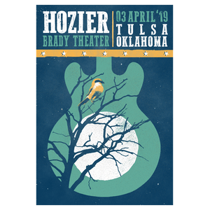 Hozier "Wasteland Guitar" Poster-04/03/19 Tulsa, OK
