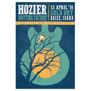 Hozier "Wasteland Guitar Logo" Poster-04/13/19 Boise, ID