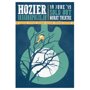 Hozier "Wasteland Guitar Logo" Poster-06/10/19 Indianapolis, IN