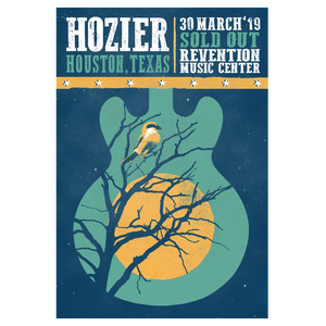 Hozier "Wasteland Guitar Logo" Poster-03/30/19 Houston, TX