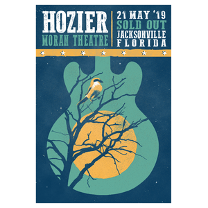 Hozier "Wasteland Guitar Logo" Poster-05/21/19 Jacksonville, FL