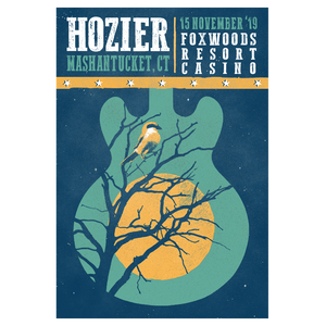 Hozier "Wasteland Guitar Logo" Poster-11/15/19 Mashntucket, CT