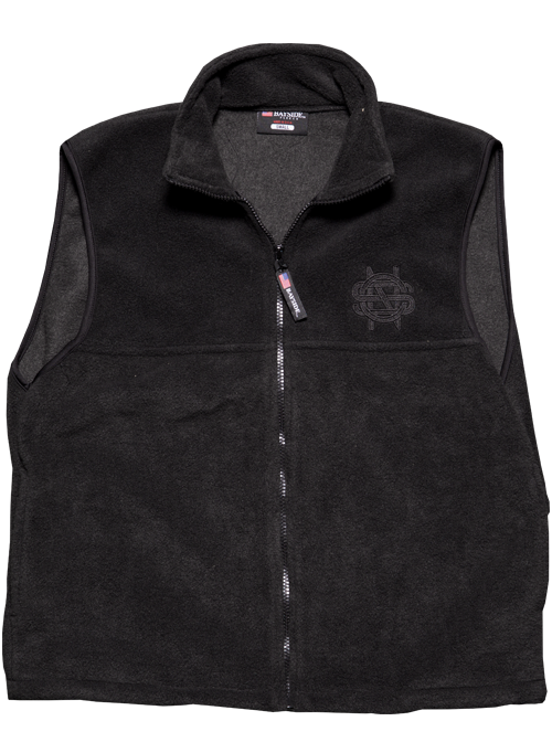 Black Fleece Vest-Initials Logo