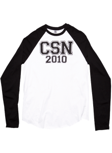 Crosby Sills and Nash "2010 Tour Itinerary" Long Sleeve Baseball Shirt
